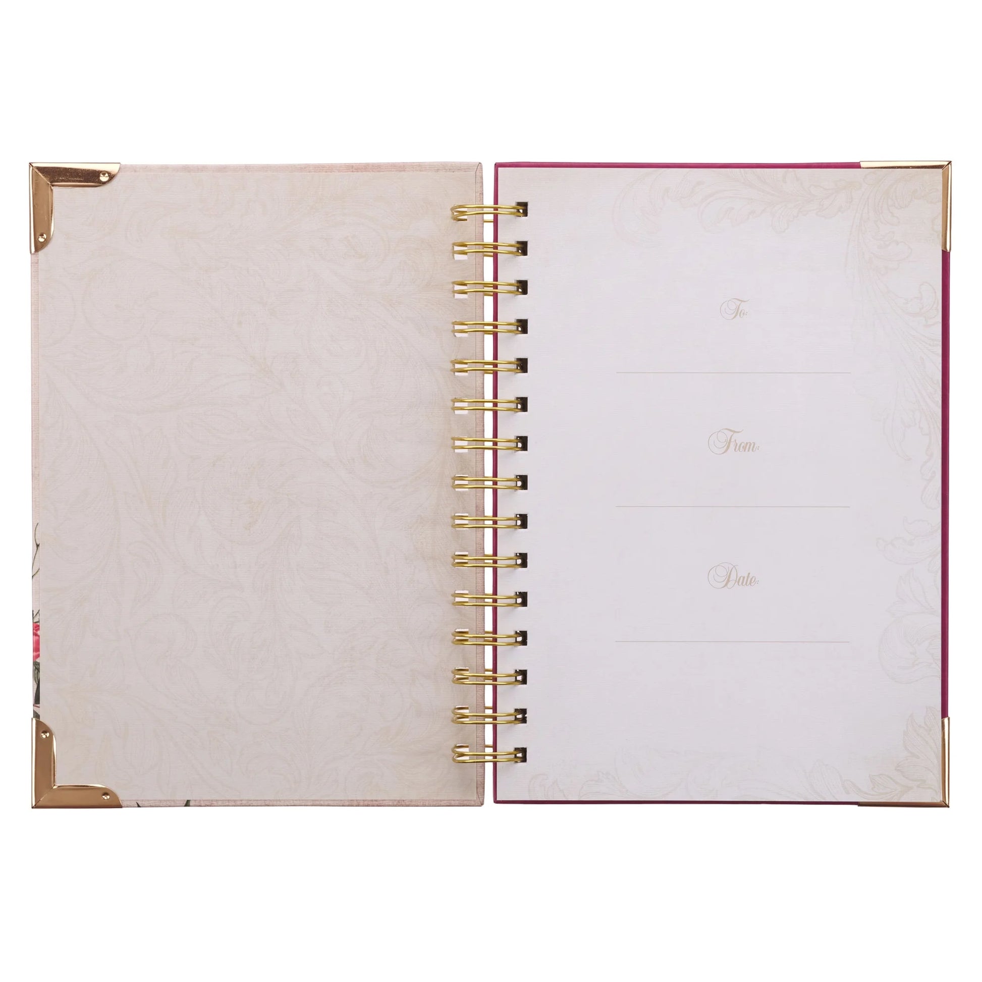 Journal W/Scripture for Women Trust in the Lord Butterfly Proverbs 3:4 Bible Verse Burgundy 192 Rule, (Spiral-Bound)