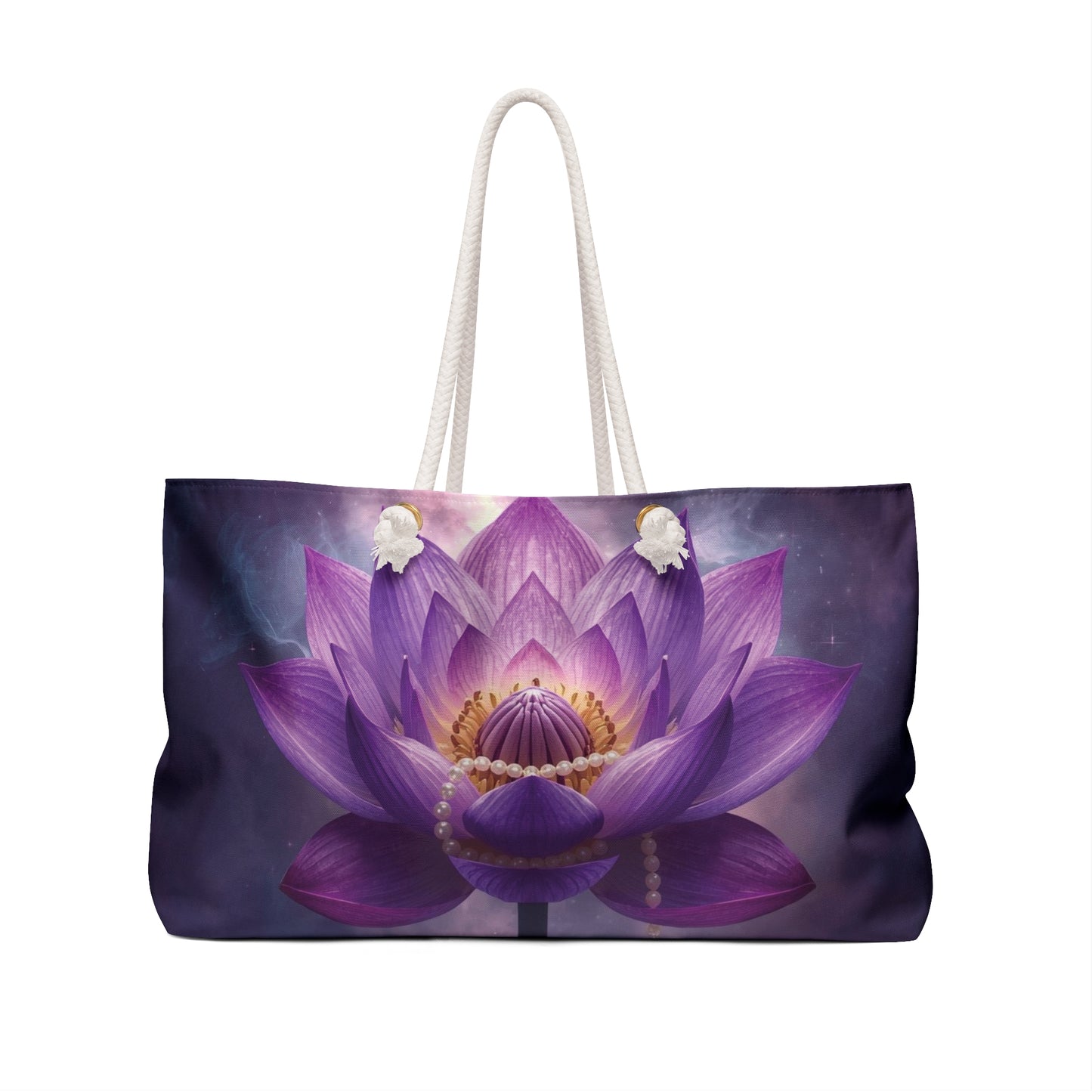Purple Lotus Weekender Bag – Spiritual Yoga Travel Tote