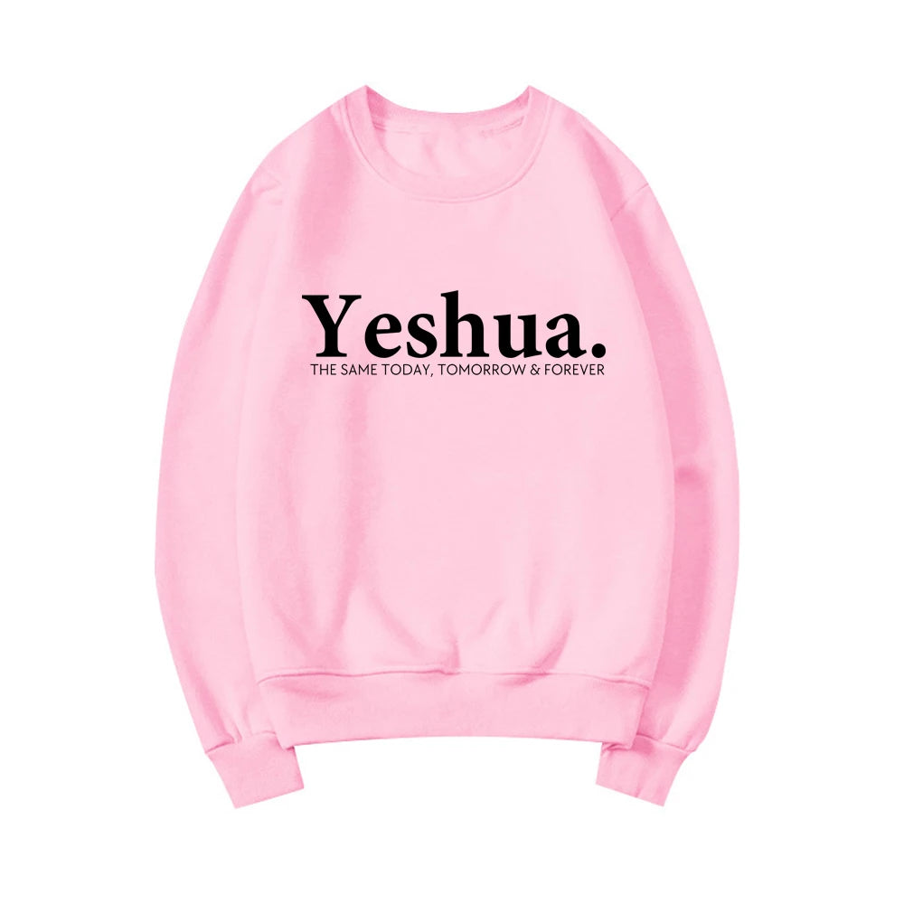 Vintage Yeshua Christian Sweatshirt Christian Apparel Faith Gift Women Worship Sweatshirt Christian Hoodie Jesus Pullovers Top