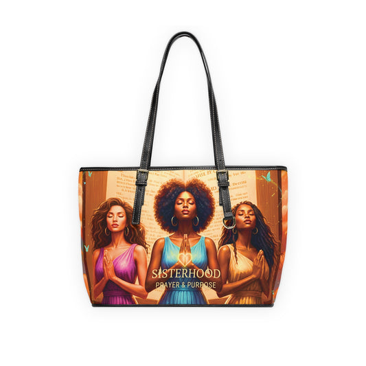 Sisterhood Prayer & Purpose PU Leather Shoulder Bag