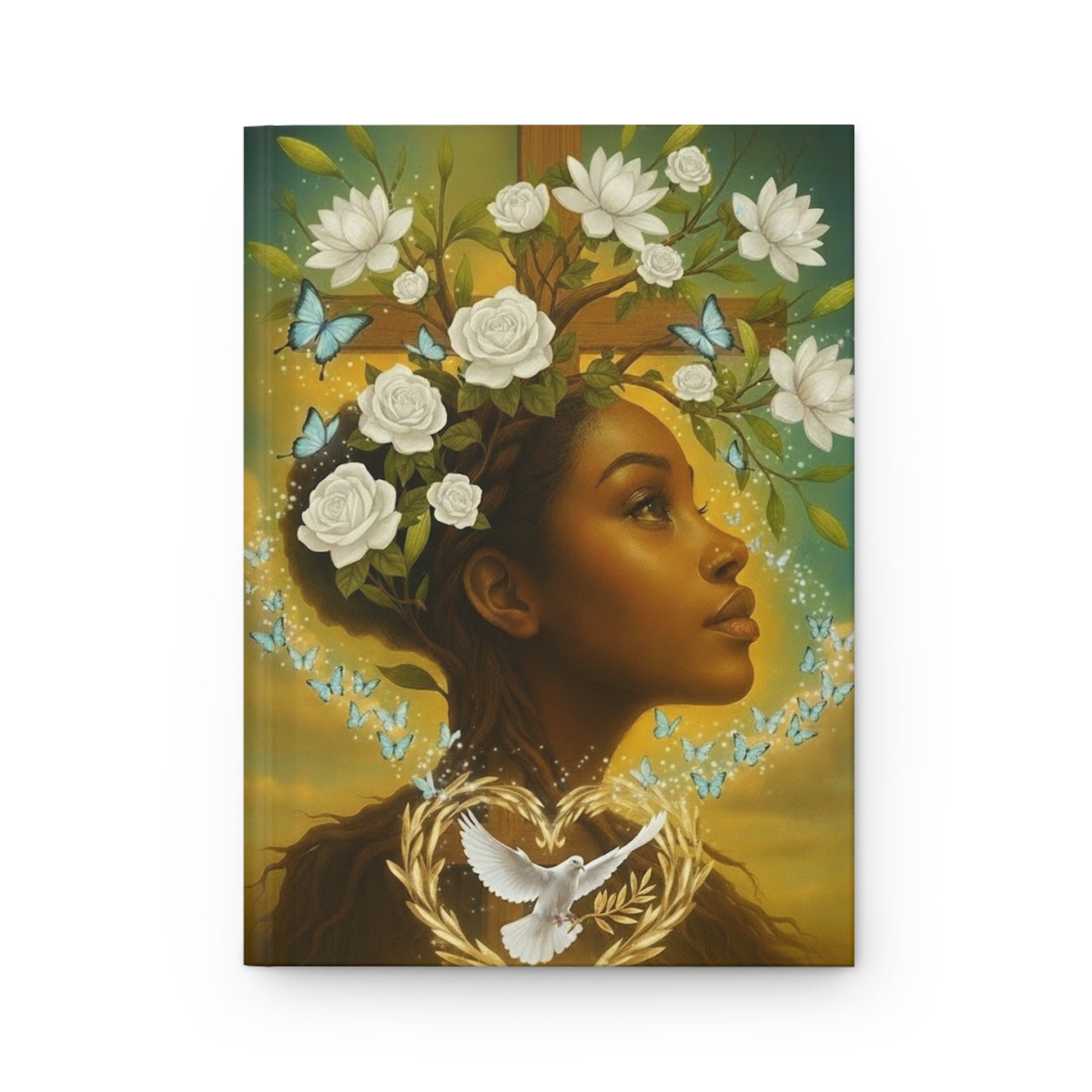 Hardcover Journal - God's Mercy Inspirational Christian Journal with Dove & Floral Art