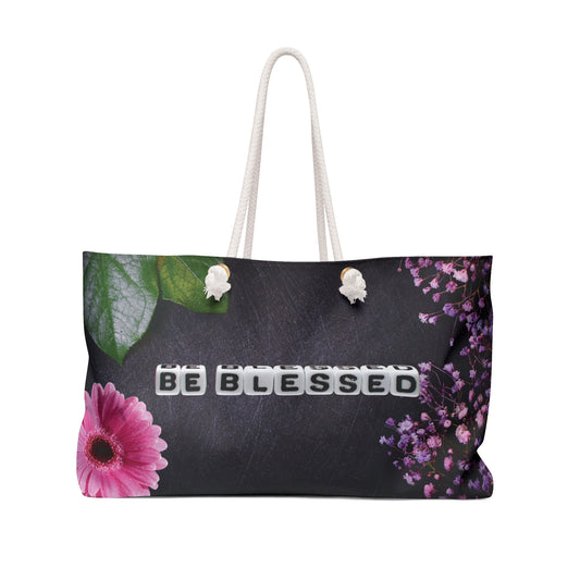 Be Blessed Floral Weekender Bag