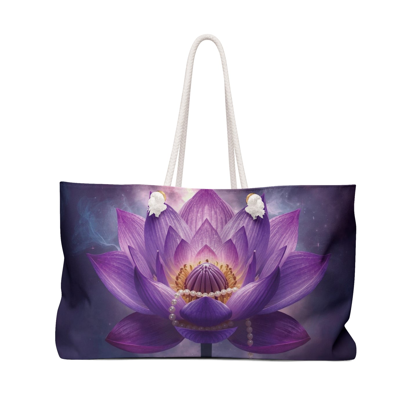 Purple Lotus Weekender Bag – Spiritual Yoga Travel Tote