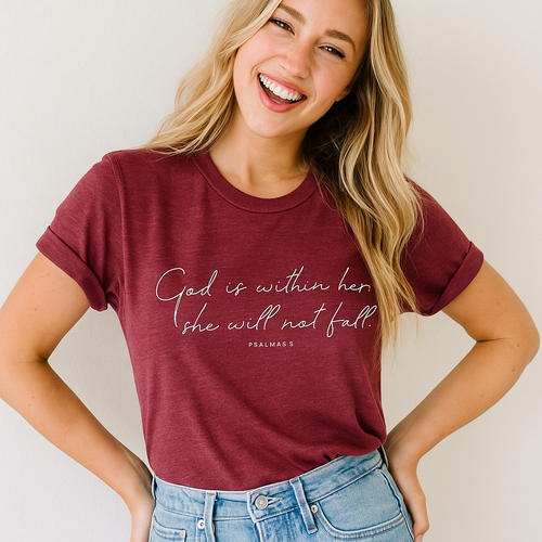 God is within her faith inspirational t-shirt