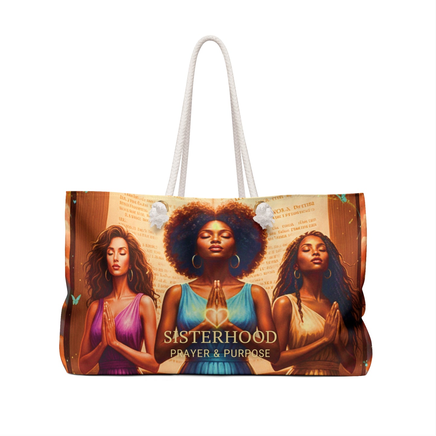 Sisterhood Weekender Bag — Prayer & Purpose Travel Tote