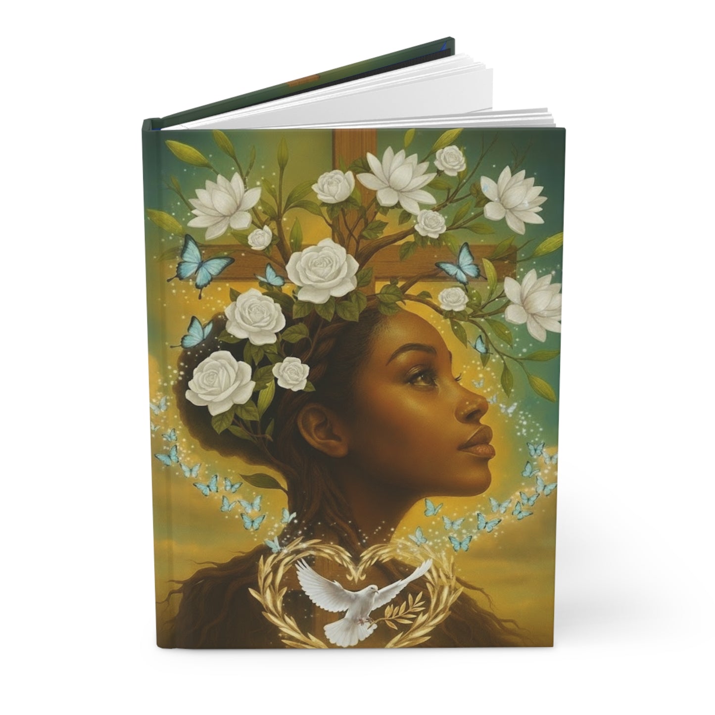 Hardcover Journal - God's Mercy Inspirational Christian Journal with Dove & Floral Art