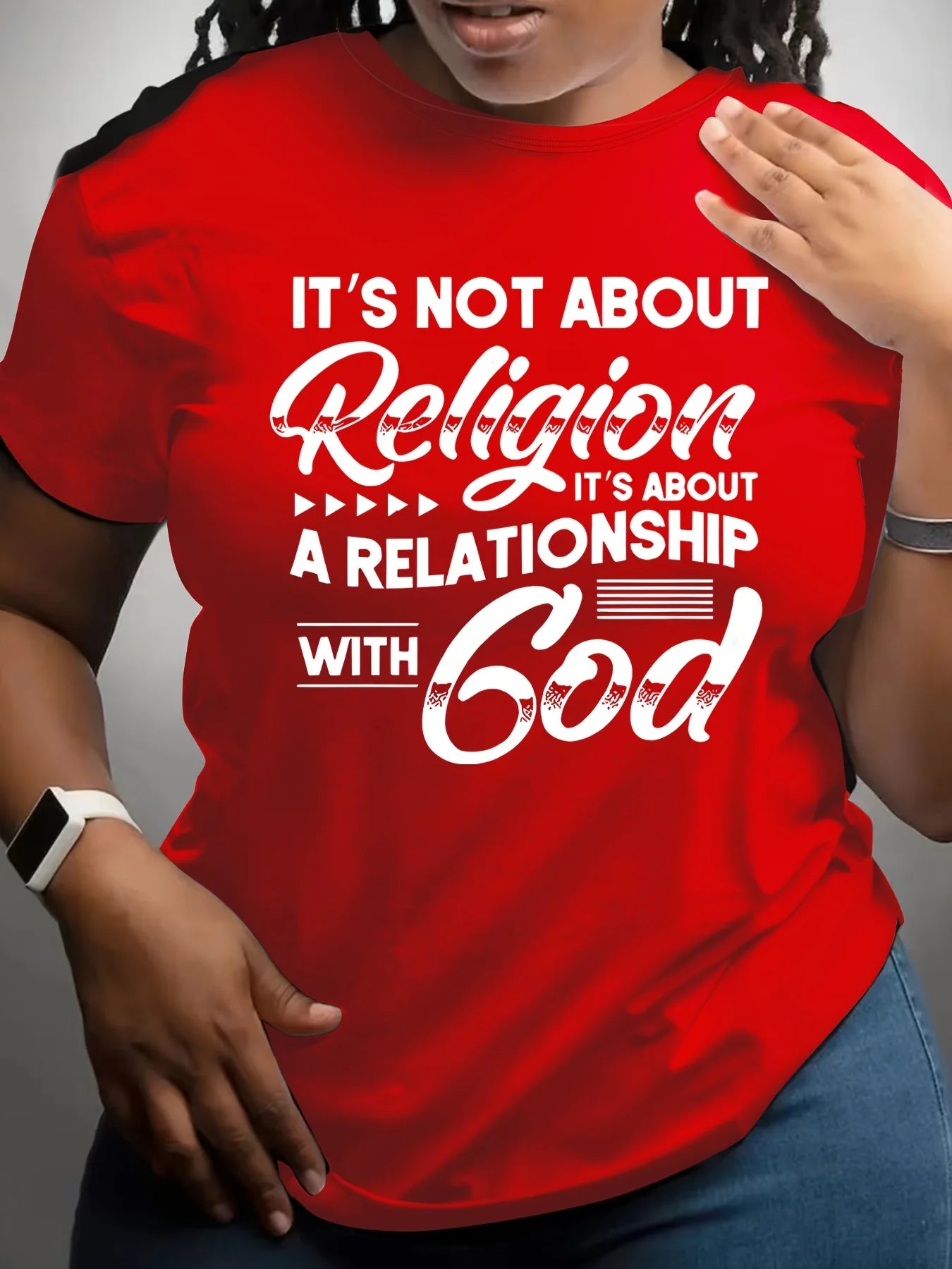 Women Short Sleeve T-Shirt Vibrant Yellow Inspirational Relationship with God Quote Print Casual Round Neck Top for Summer Fall